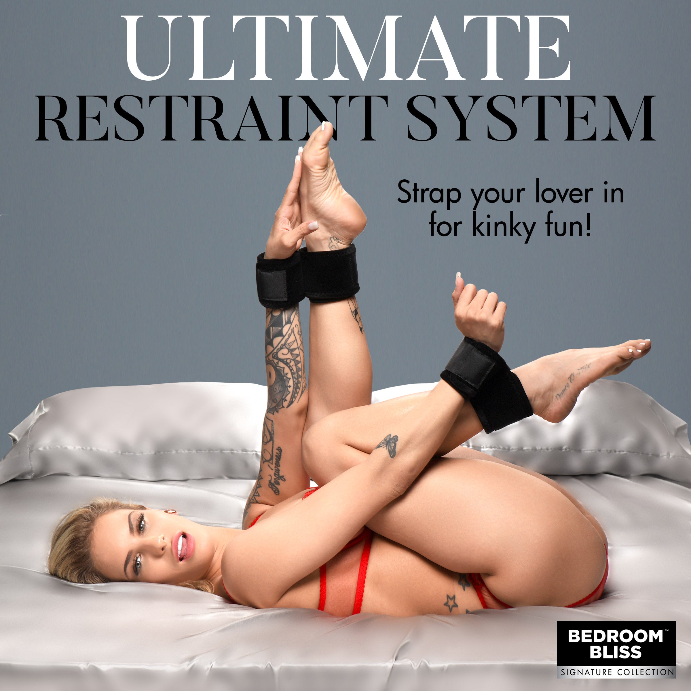 Bedroom Bliss Signature Collection Wrist to Ankle Restraints Black