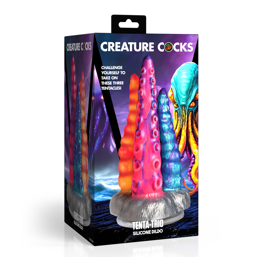 Creature Cocks Tenta-Trio Silicone Dildo Multi