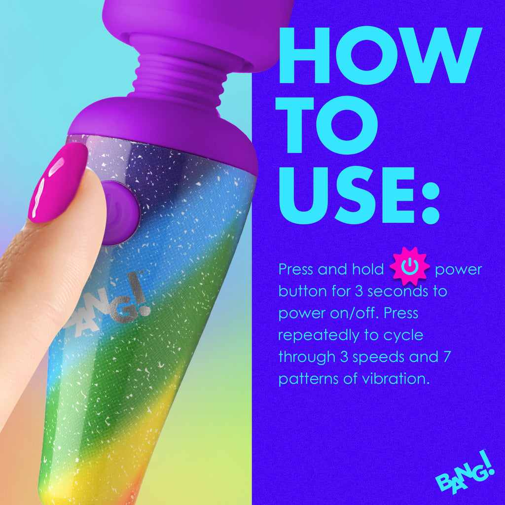 Bang! Rainbow Mini Silicone Wand Multi