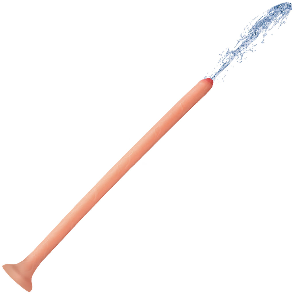 Hosed 19" Slim Silicone Enema Hose Flesh