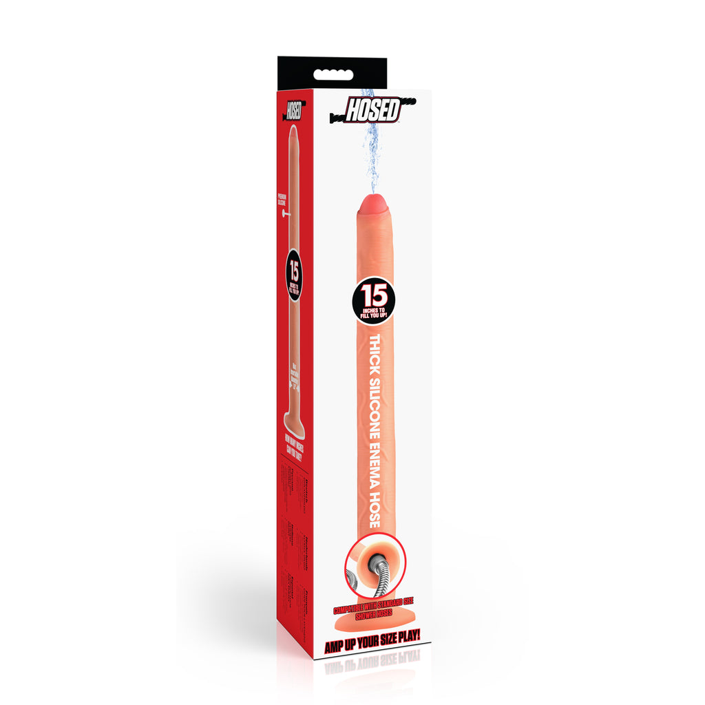 Hosed 15" Thick Enema Hose Flesh