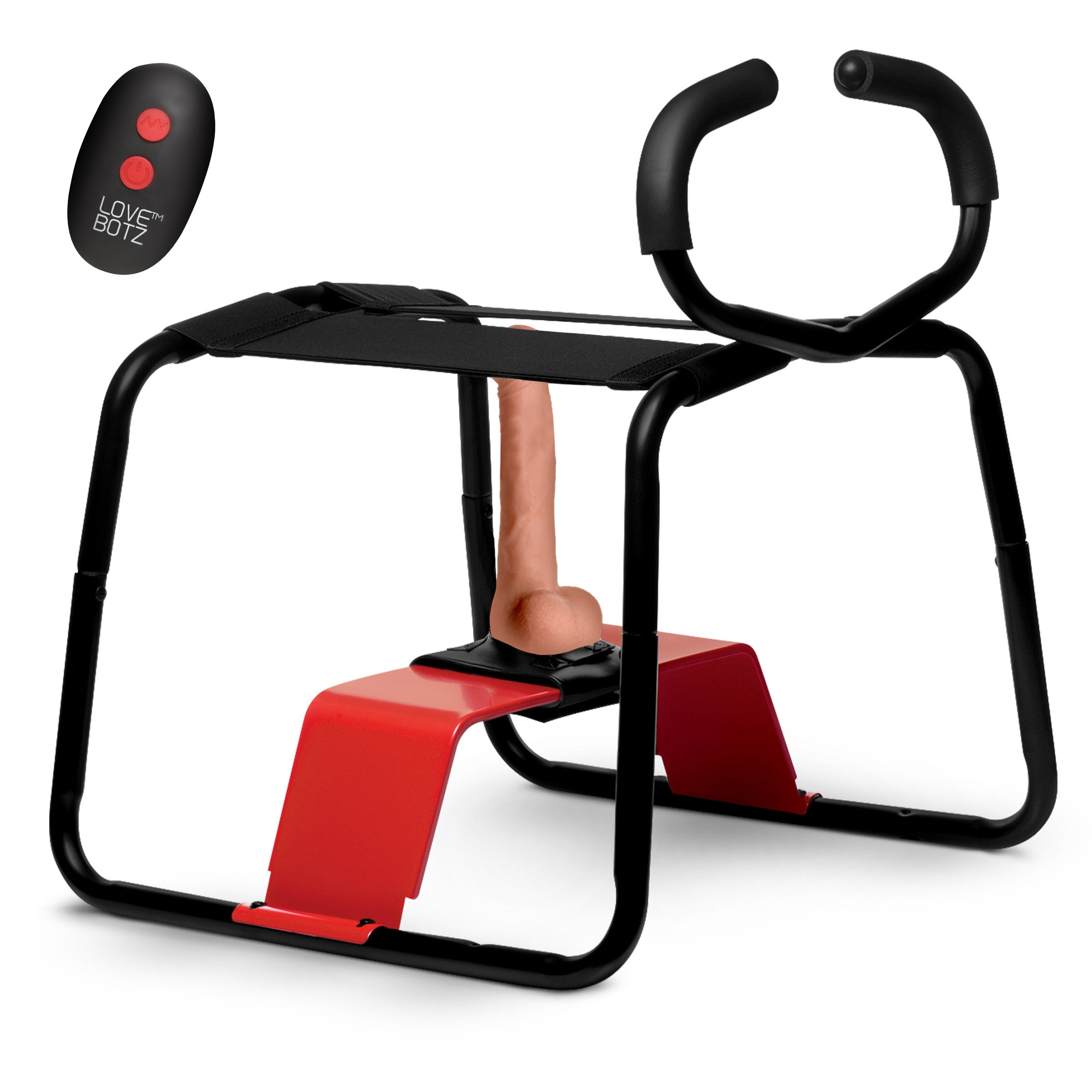 Lovebotz Bangin' Bench with Thrusting and Vibrating Dildo Black