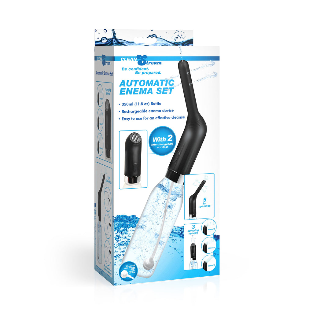 CleanStream Automatic Enema Set Black