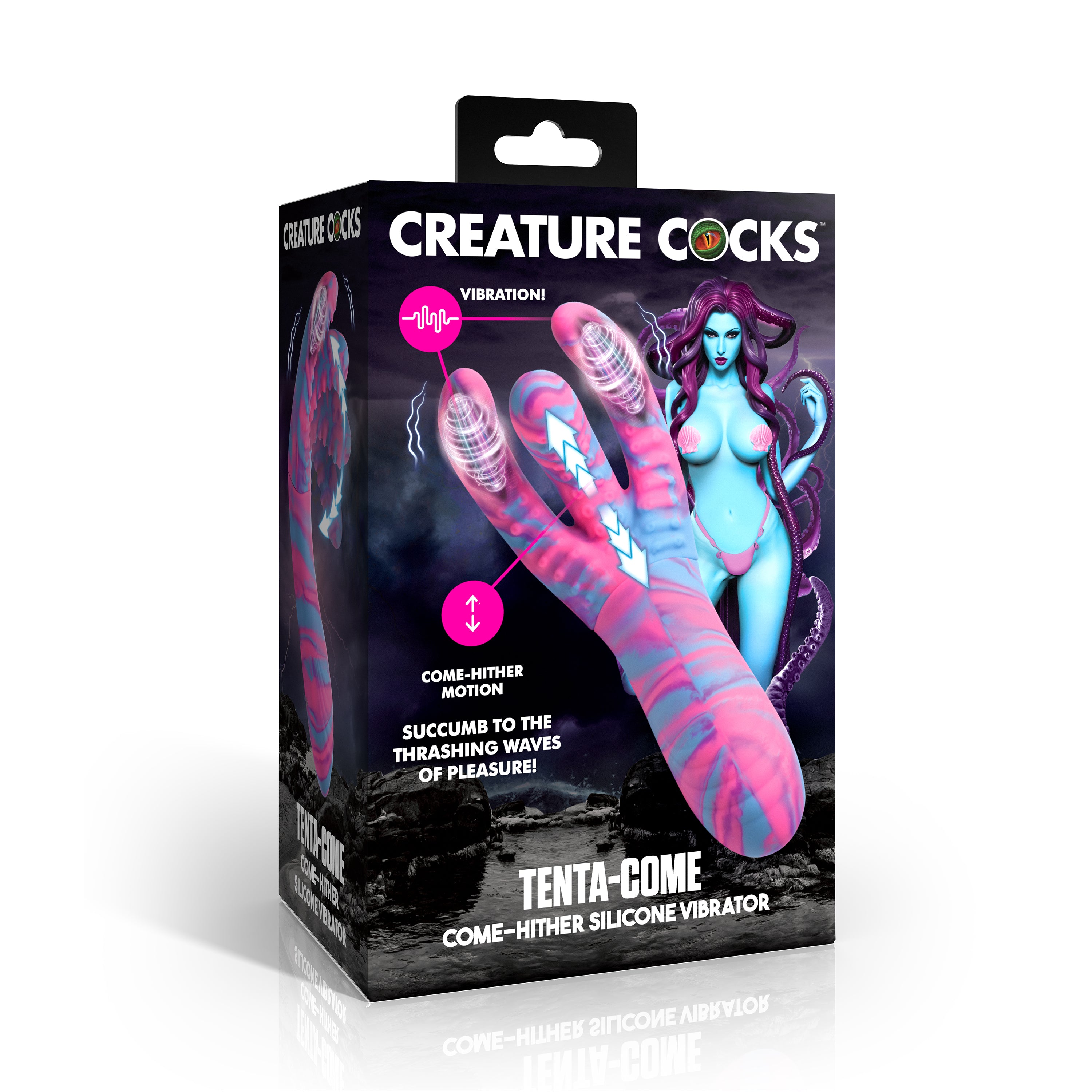 Creature Cocks Tenta-Come Come-Hither Tentacle Silicone Vibrator Multi
