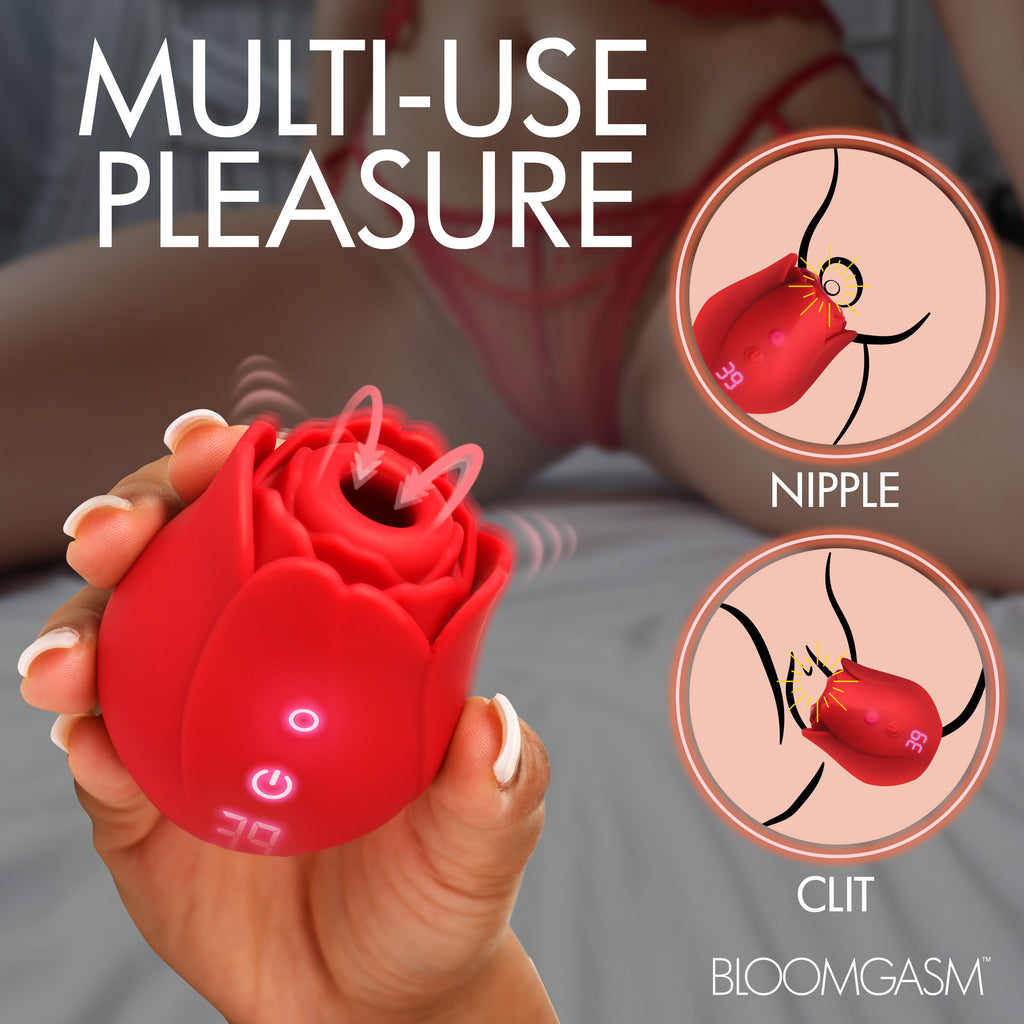 Bloomgasm Cyber Rose Sucking & Vibrating Digital Clitoral Stimulator Red