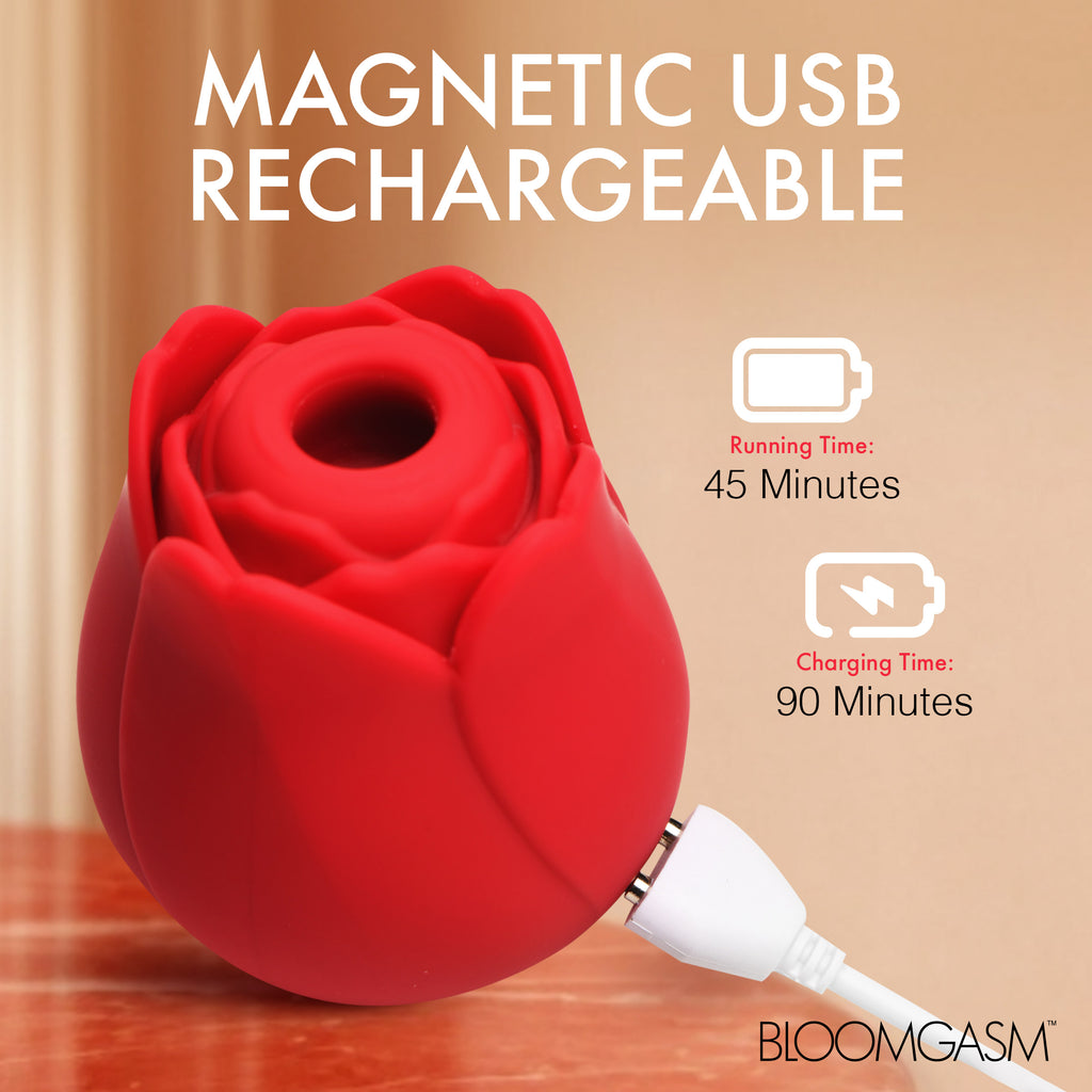 Bloomgasm Cyber Rose Sucking & Vibrating Digital Clitoral Stimulator Red