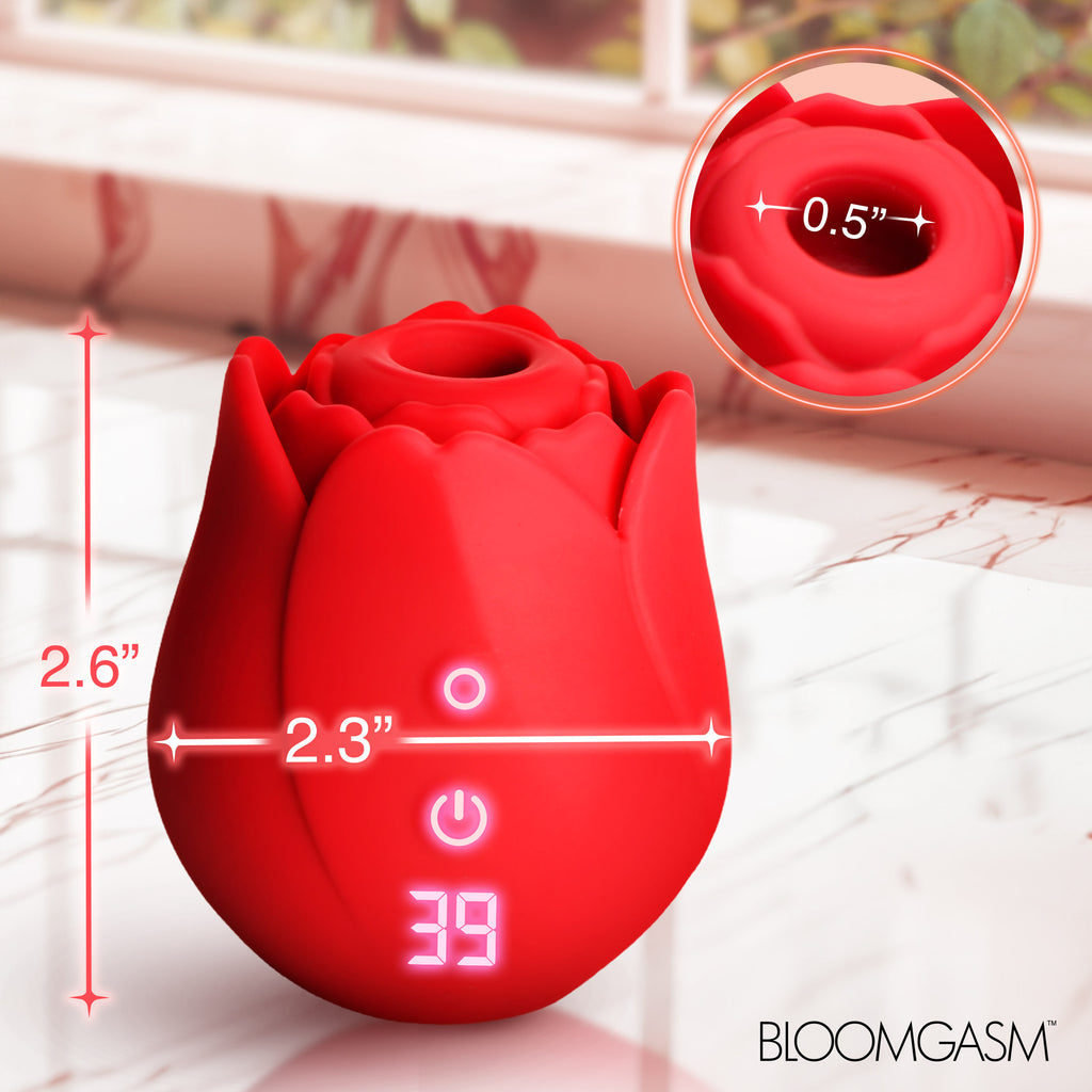 Bloomgasm Cyber Rose Sucking & Vibrating Digital Clitoral Stimulator Red