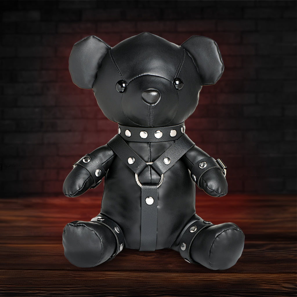 Master Series Gimp Teddy Bear - Black Black