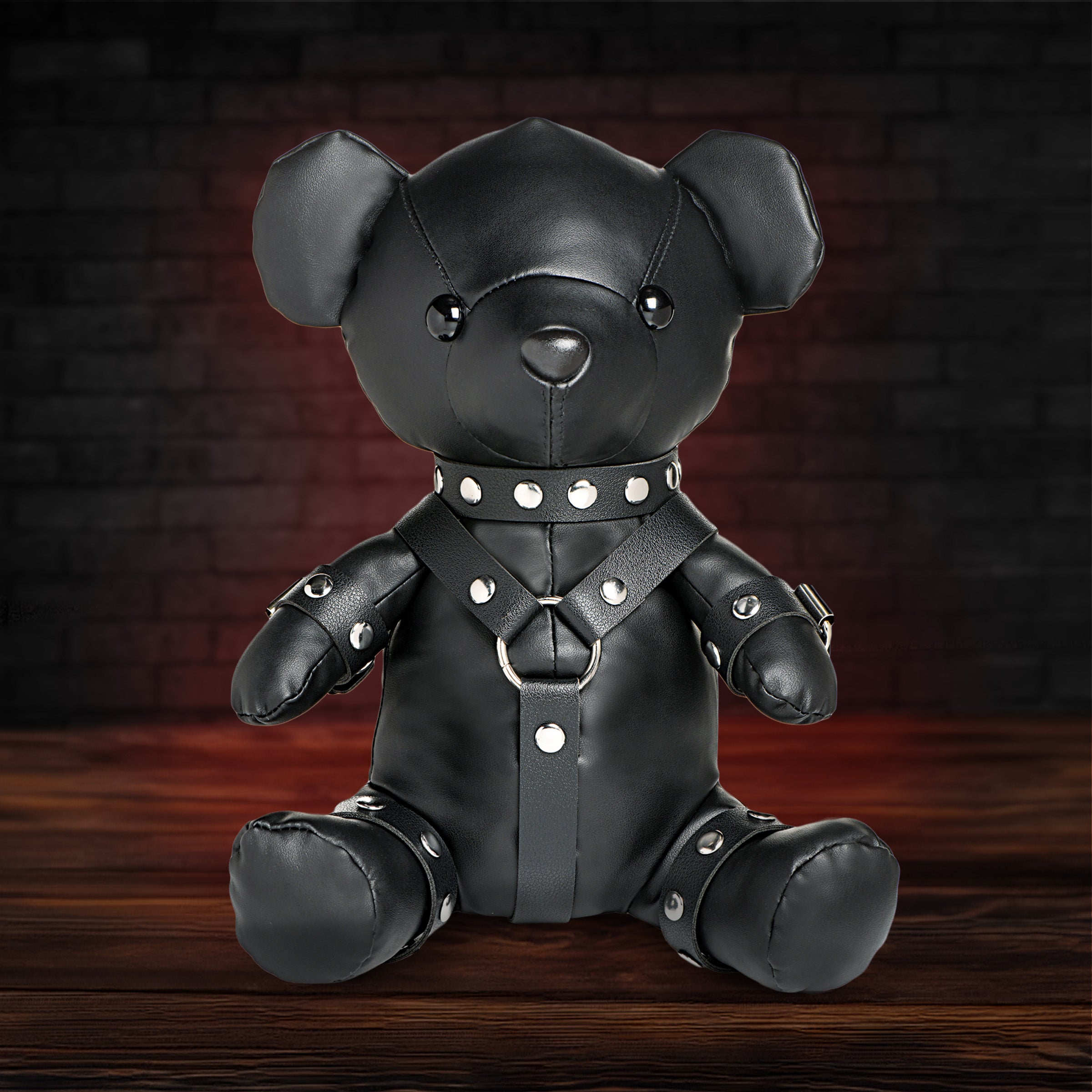 Master Series Gimp Teddy Bear - Black Black