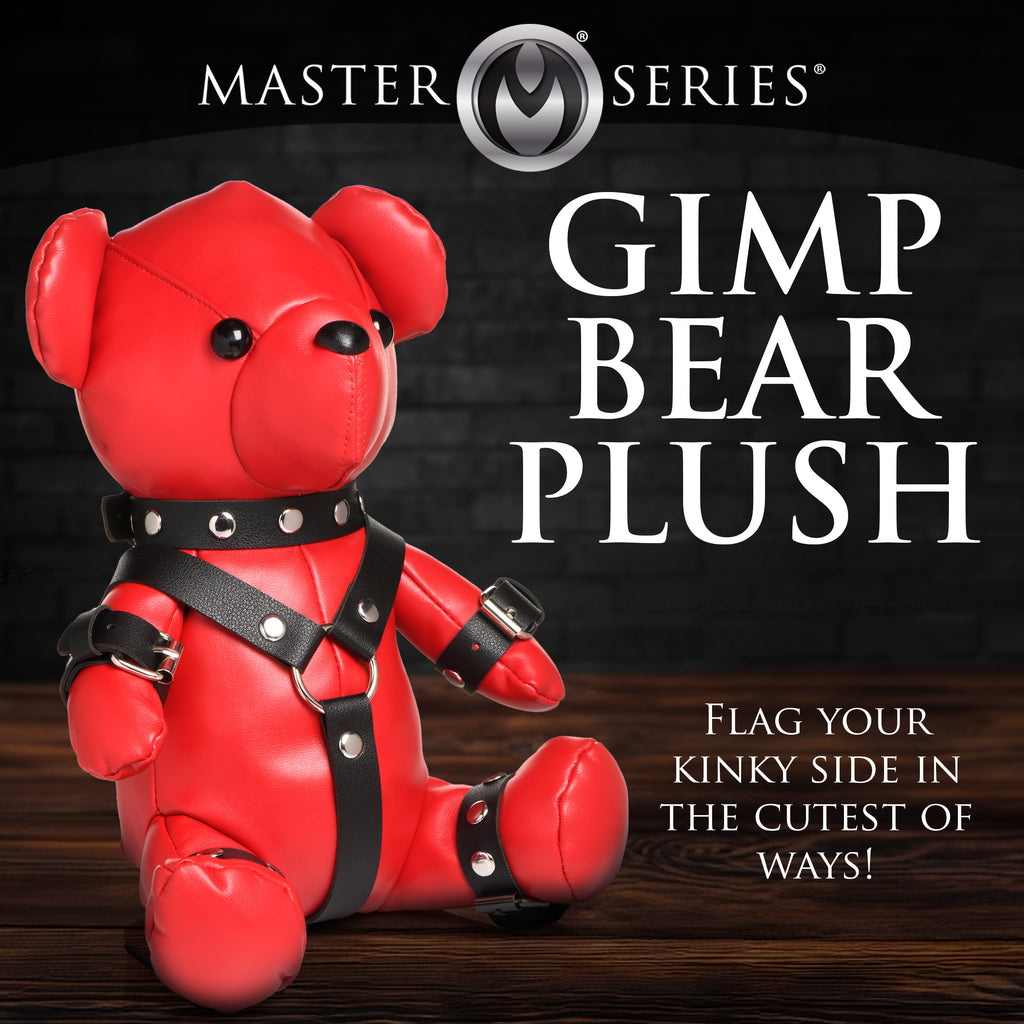 Master Series Gimp Teddy Bear - Black Red