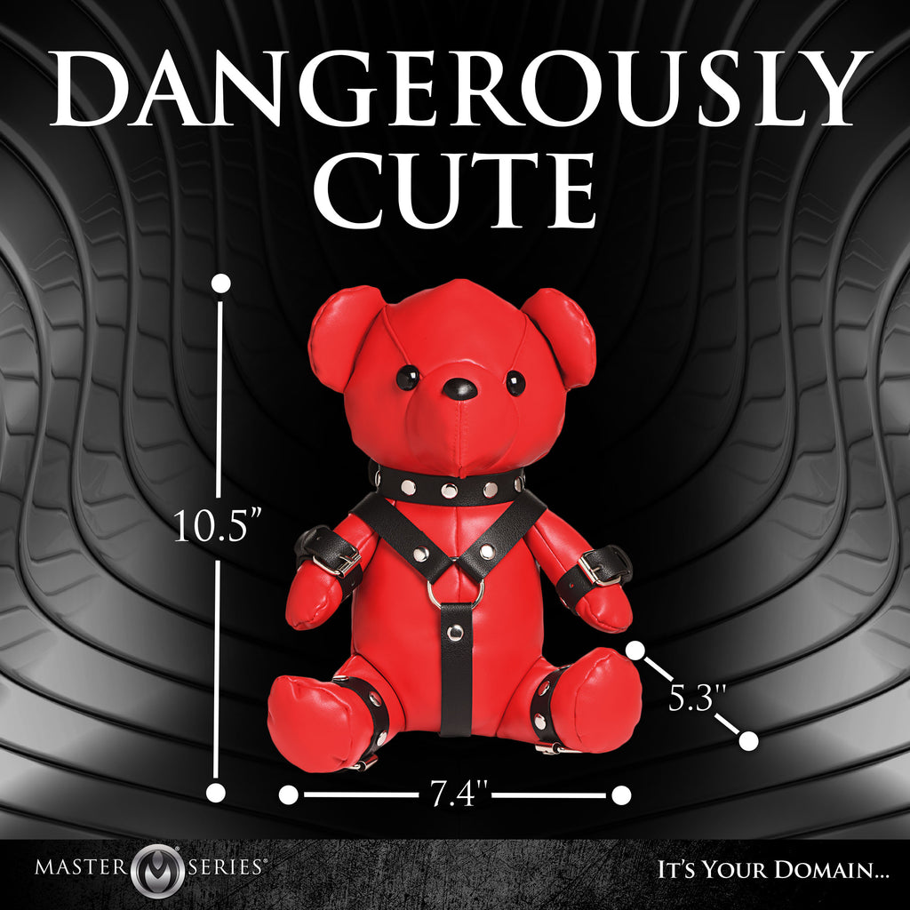Master Series Gimp Teddy Bear - Black Red