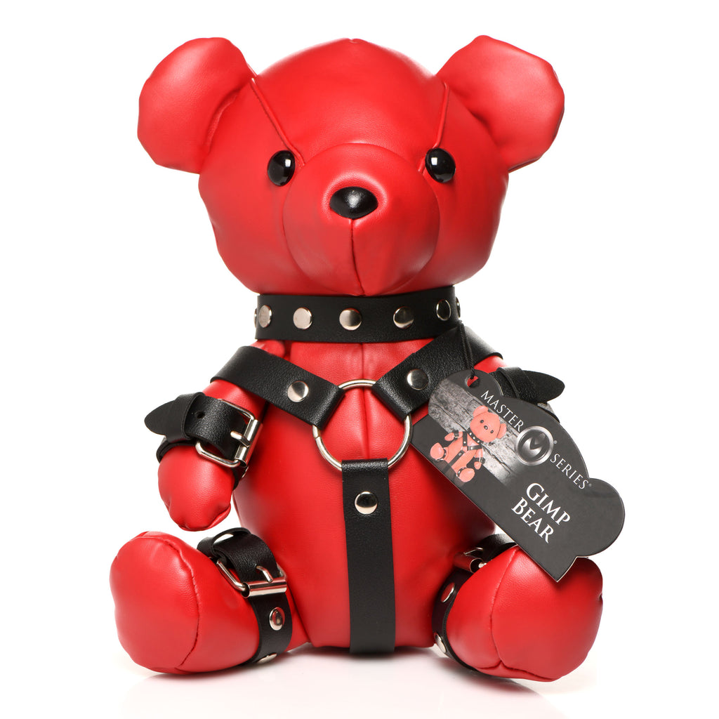 Master Series Gimp Teddy Bear - Black Red