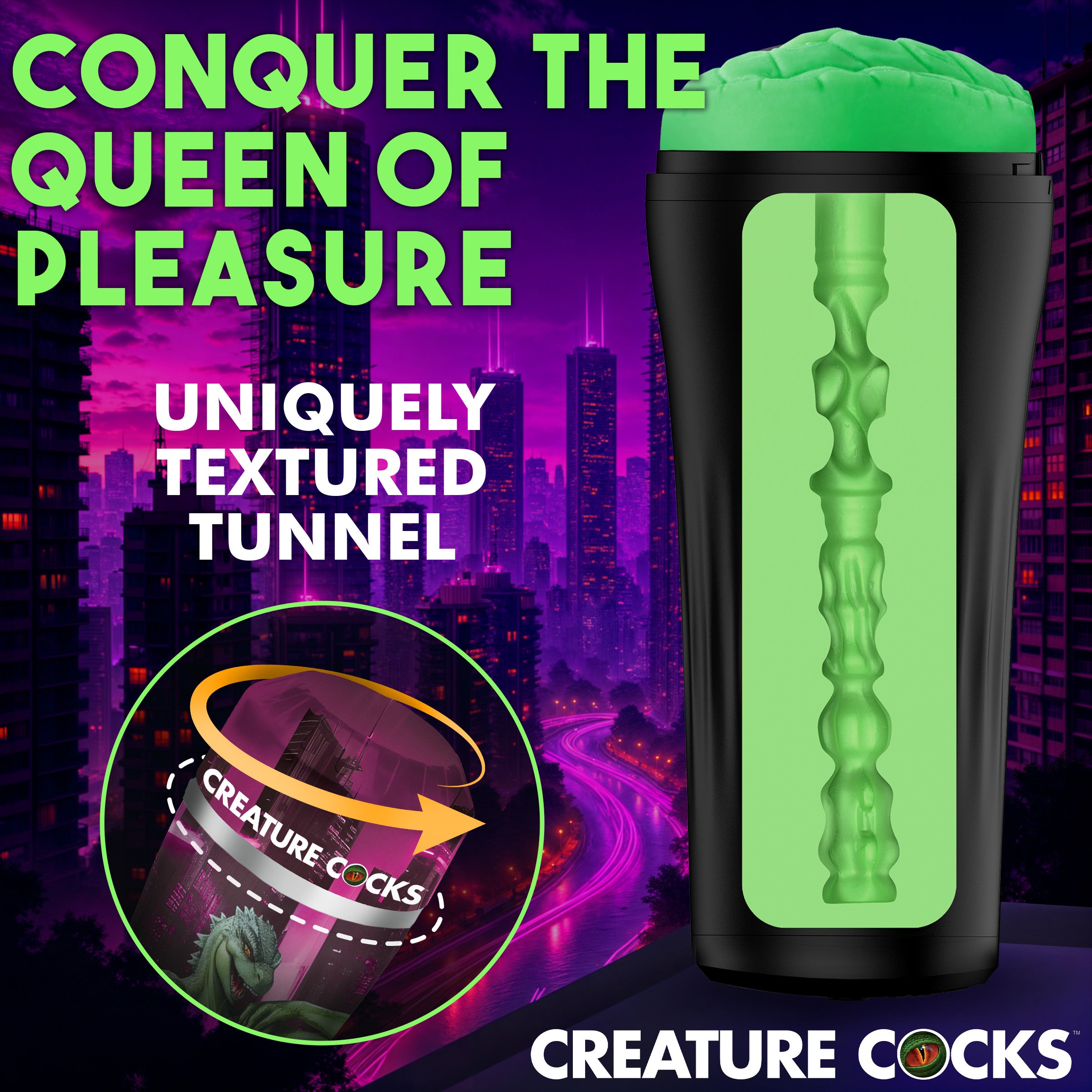 Creature Cocks Fuckzilla Pussy Stroker Green
