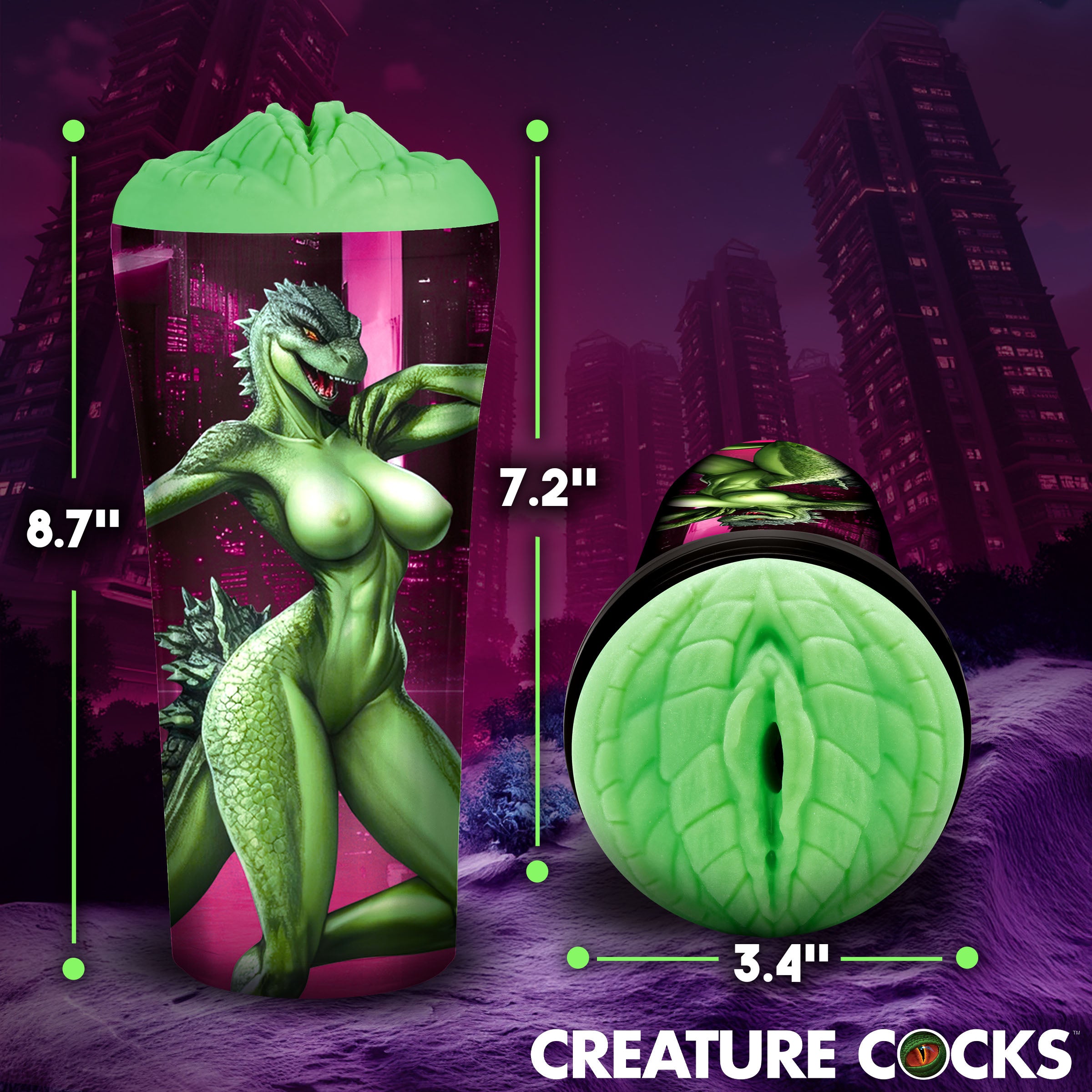 Creature Cocks Fuckzilla Pussy Stroker Green