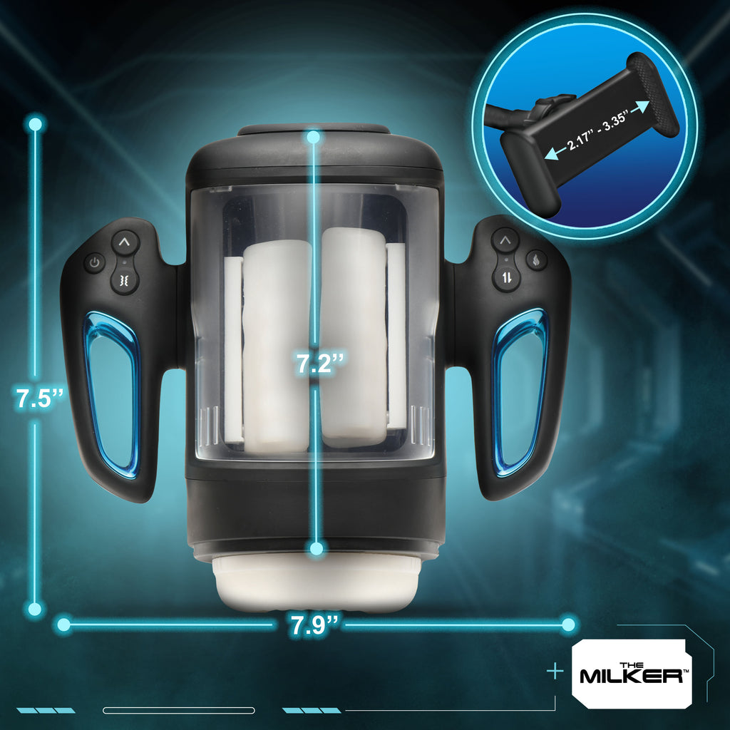 The Milker Cyber Milker Stroking & Vibrating Masturbator Black