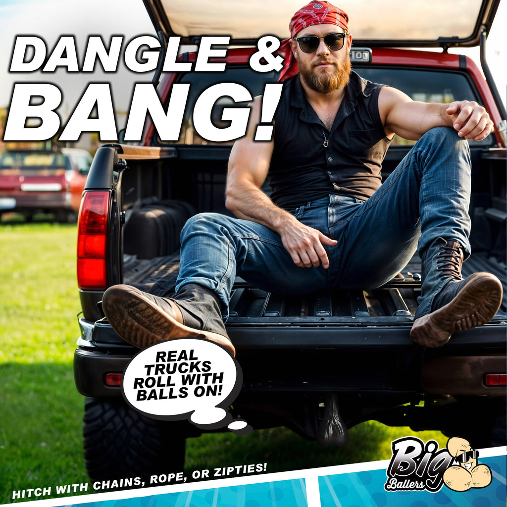 Big Ballers Truck Nuts - Black Black