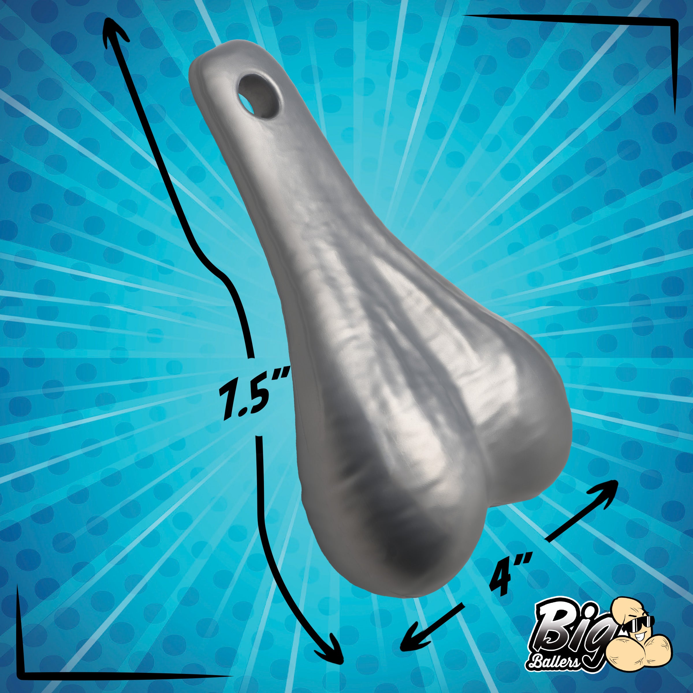 Big Ballers Truck Nuts - Black Grey