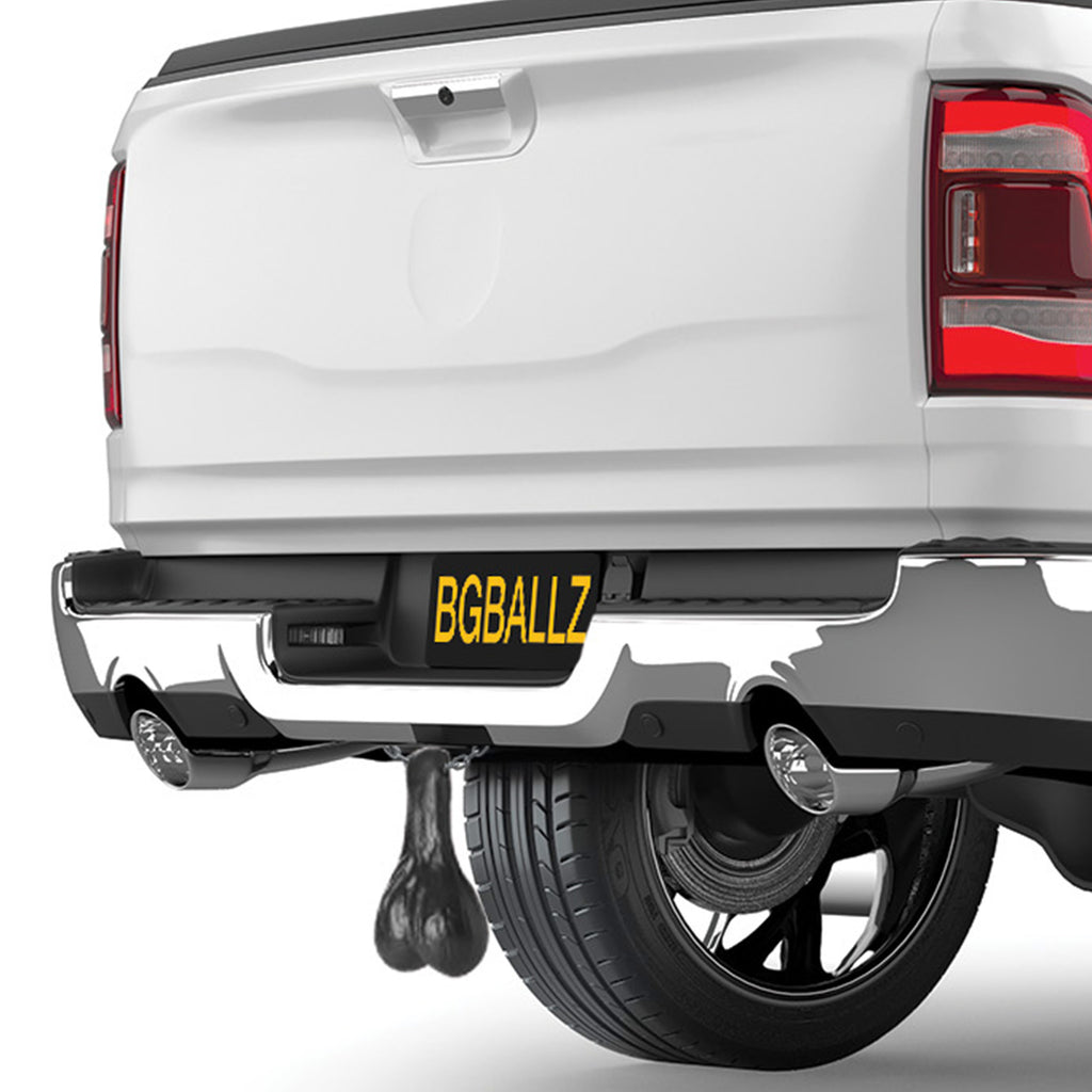 Big Ballers Large Truck Nuts - Black Black