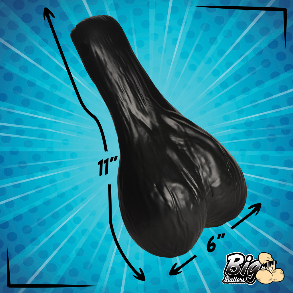 Big Ballers Large Truck Nuts - Black Black