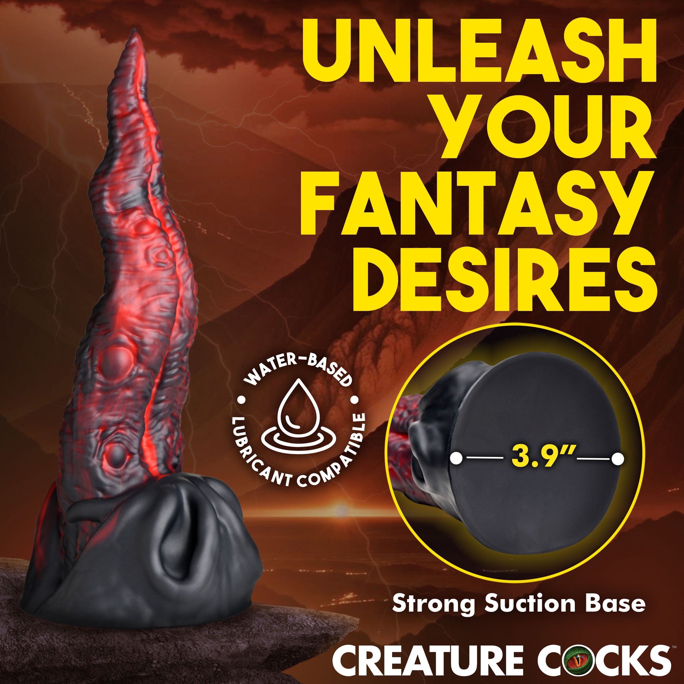 Creature Cocks Dragon Tongue Silicone Dildo Multi