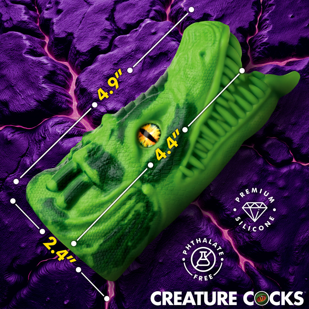 Creature Cocks Dragon Tamer Silicone Stroker - Green Green