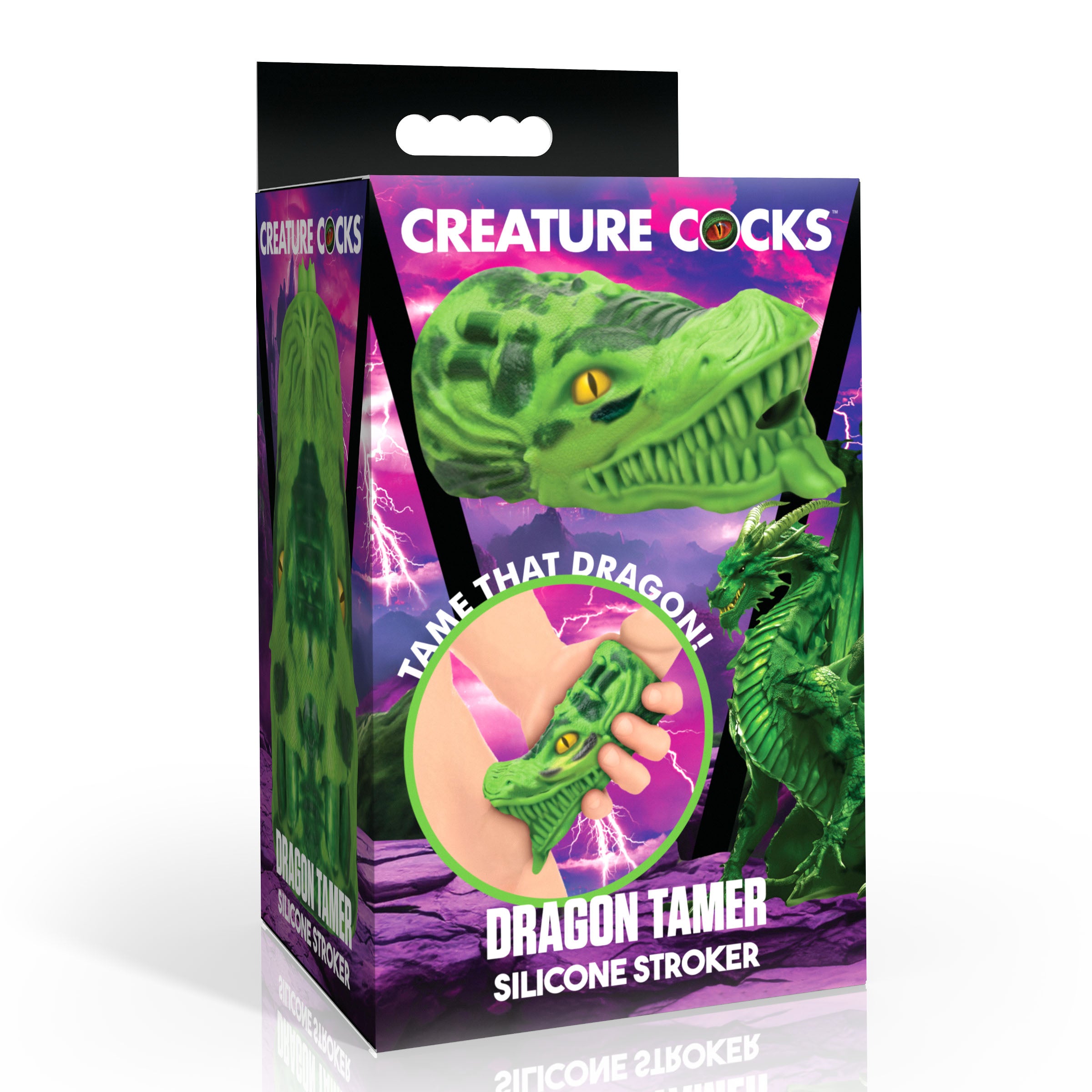 Creature Cocks Dragon Tamer Silicone Stroker - Green Green