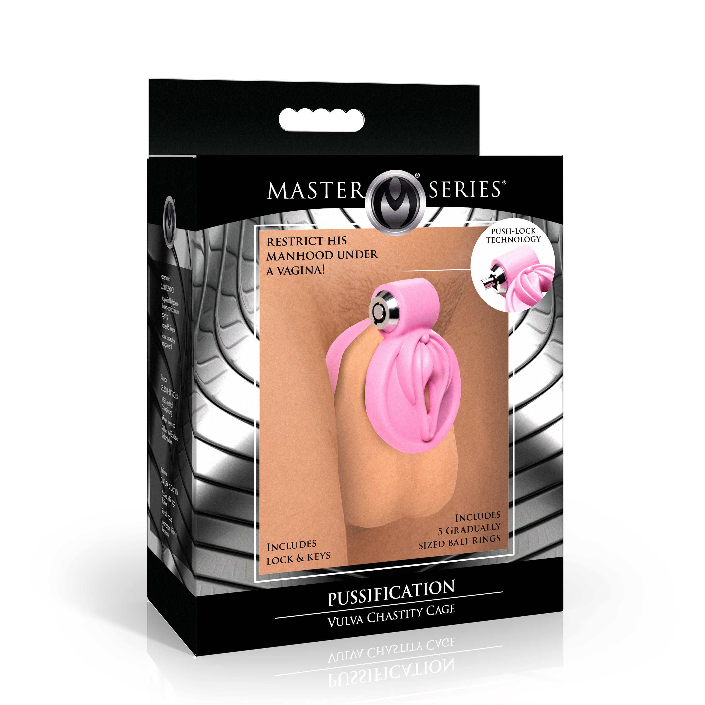 Master Series Pussification Vulva Chastity Cage Pink