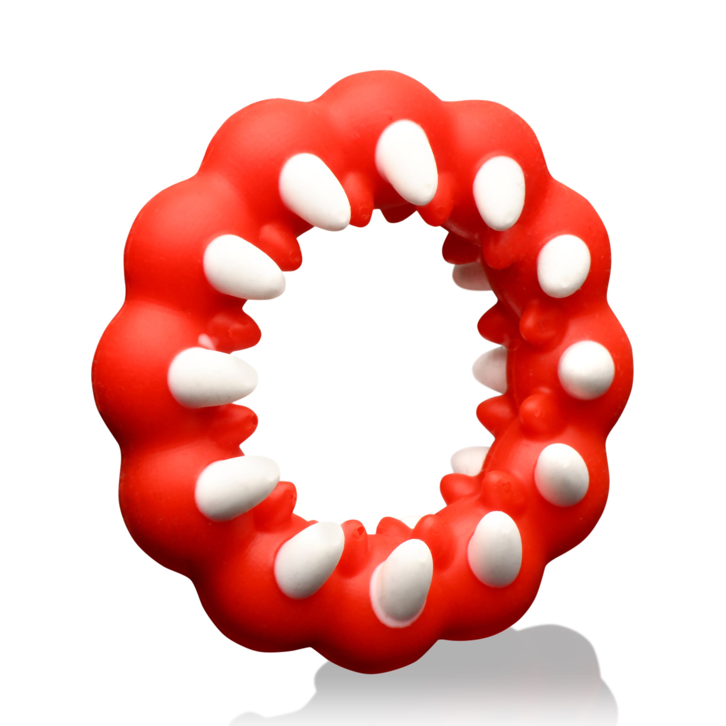 Creature Cocks Fangs Silicone Cock Ring Red