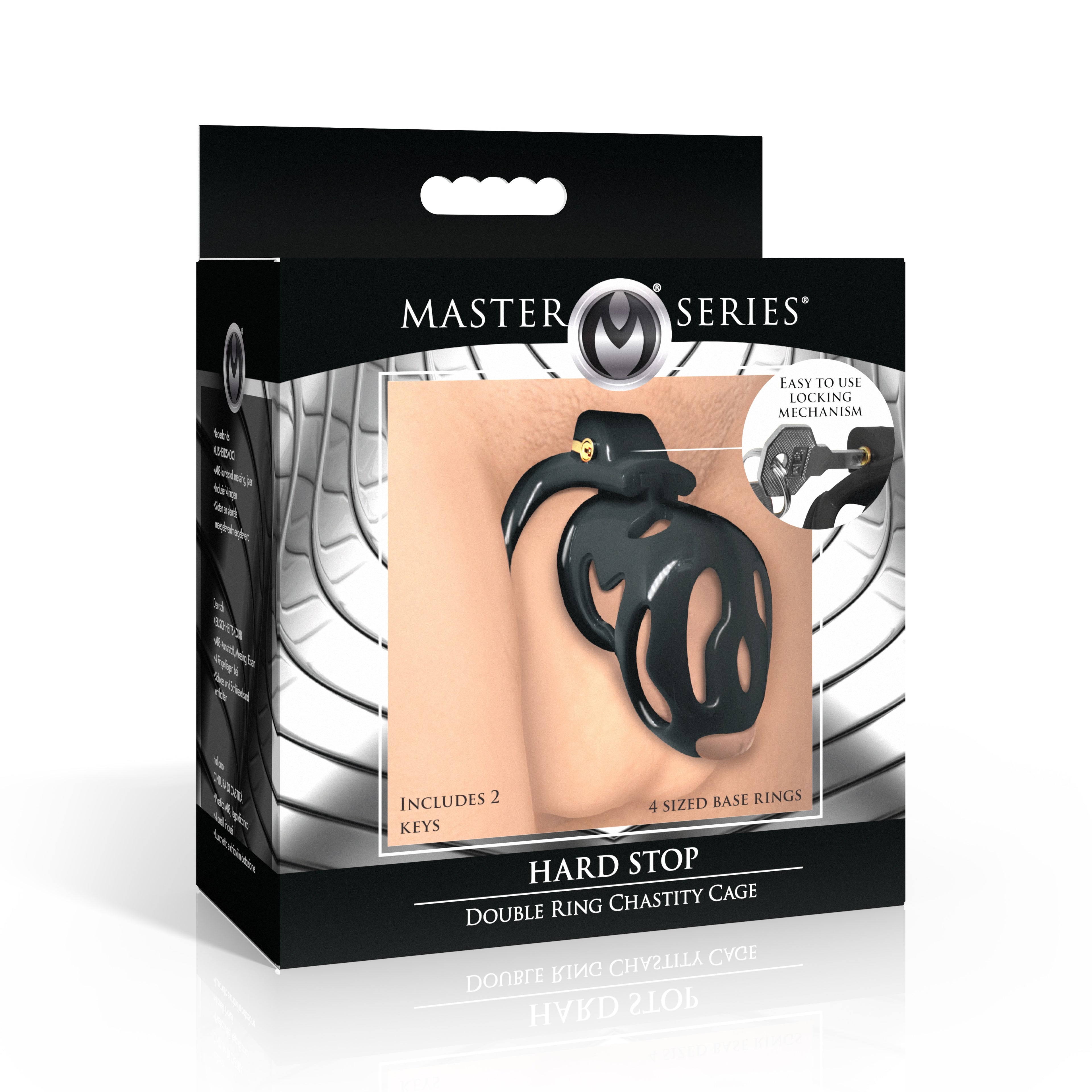 Master Series Hard Stop Chastity Cage Black