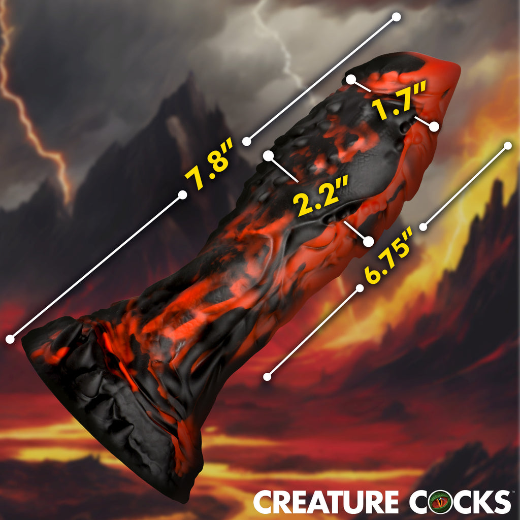 Creature Cocks Inferno Cock Vibrating Silicone Dildo Red