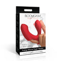 Bloomgasm Rose Touch Pulsing Silicone Finger Vibrator Red