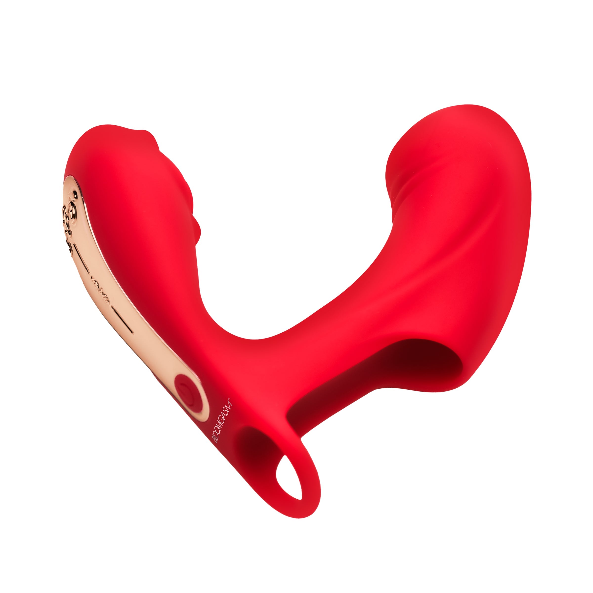 Bloomgasm Rose Touch Pulsing Silicone Finger Vibrator Red