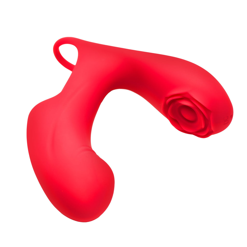 Bloomgasm Rose Touch Pulsing Silicone Finger Vibrator Red