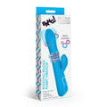 Bang! Rotating Beaded Silicone Rabbit Vibrator Blue