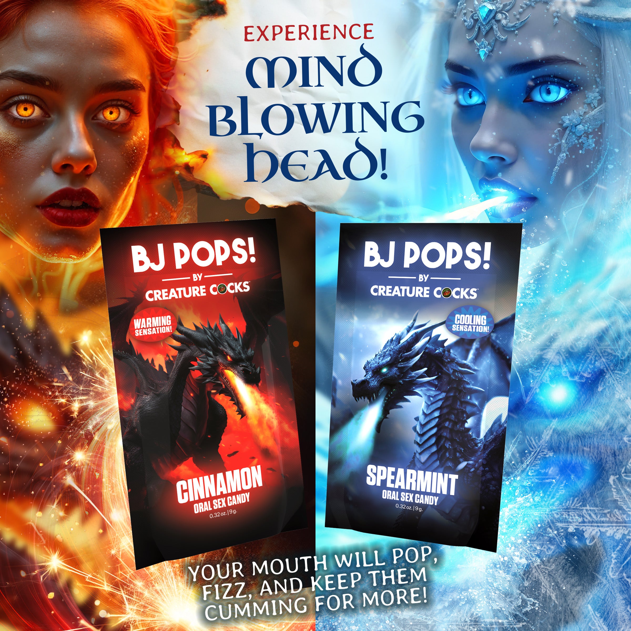 Creature Cocks Creature Cocks BJ Pops 4 Count Sampler Pack Multi