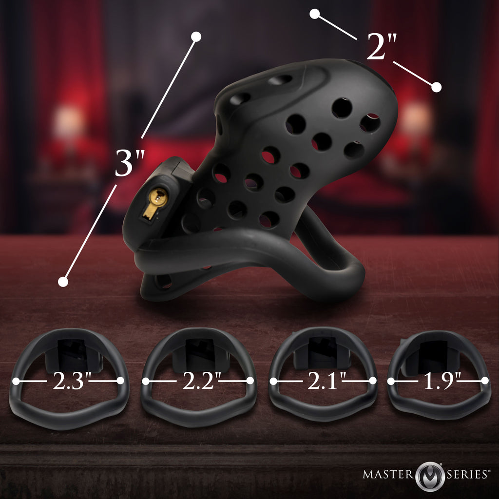 Master Series Lock Down Chastity Cage Black