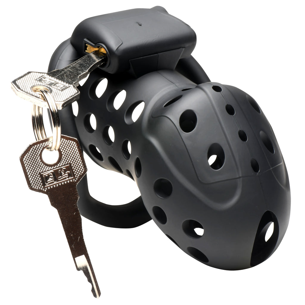 Master Series Lock Down Chastity Cage Black