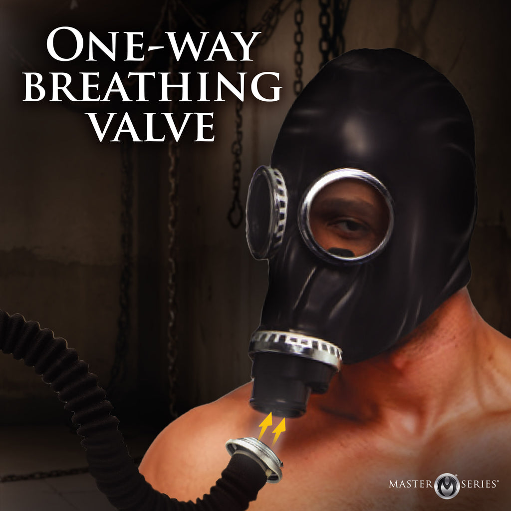 Master Series Dark Inhaler Gas Mask with Bottle Black