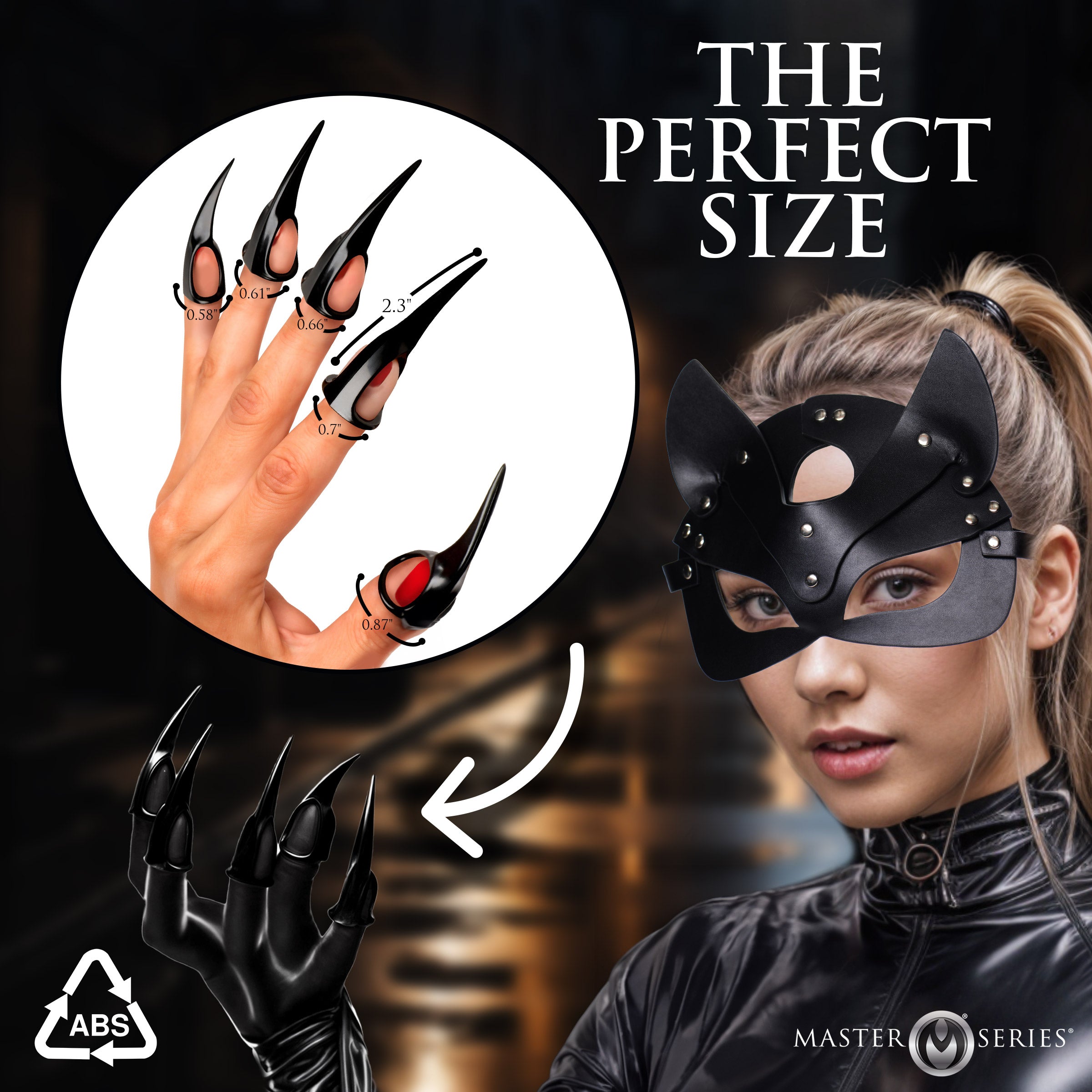 Master Series Talons 10 Piece Claws Black