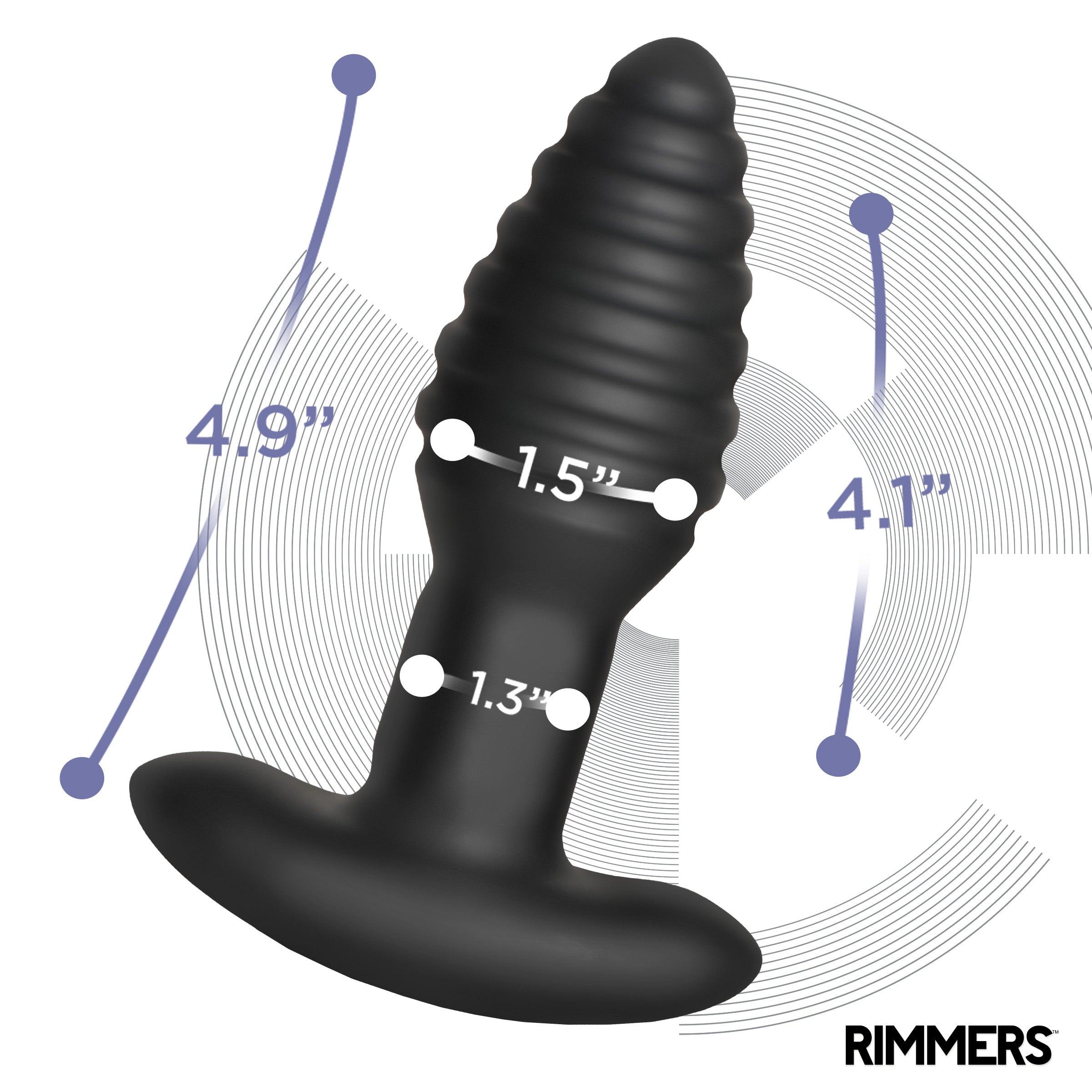 Rimmers Model-E Vibrating Rimming Plug with Remote Black