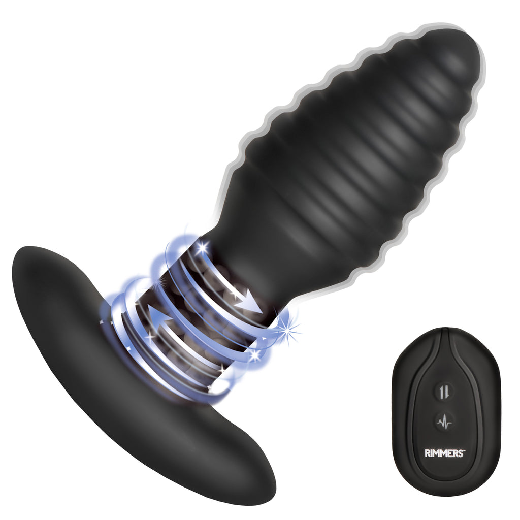 Rimmers Model-E Vibrating Rimming Plug with Remote Black