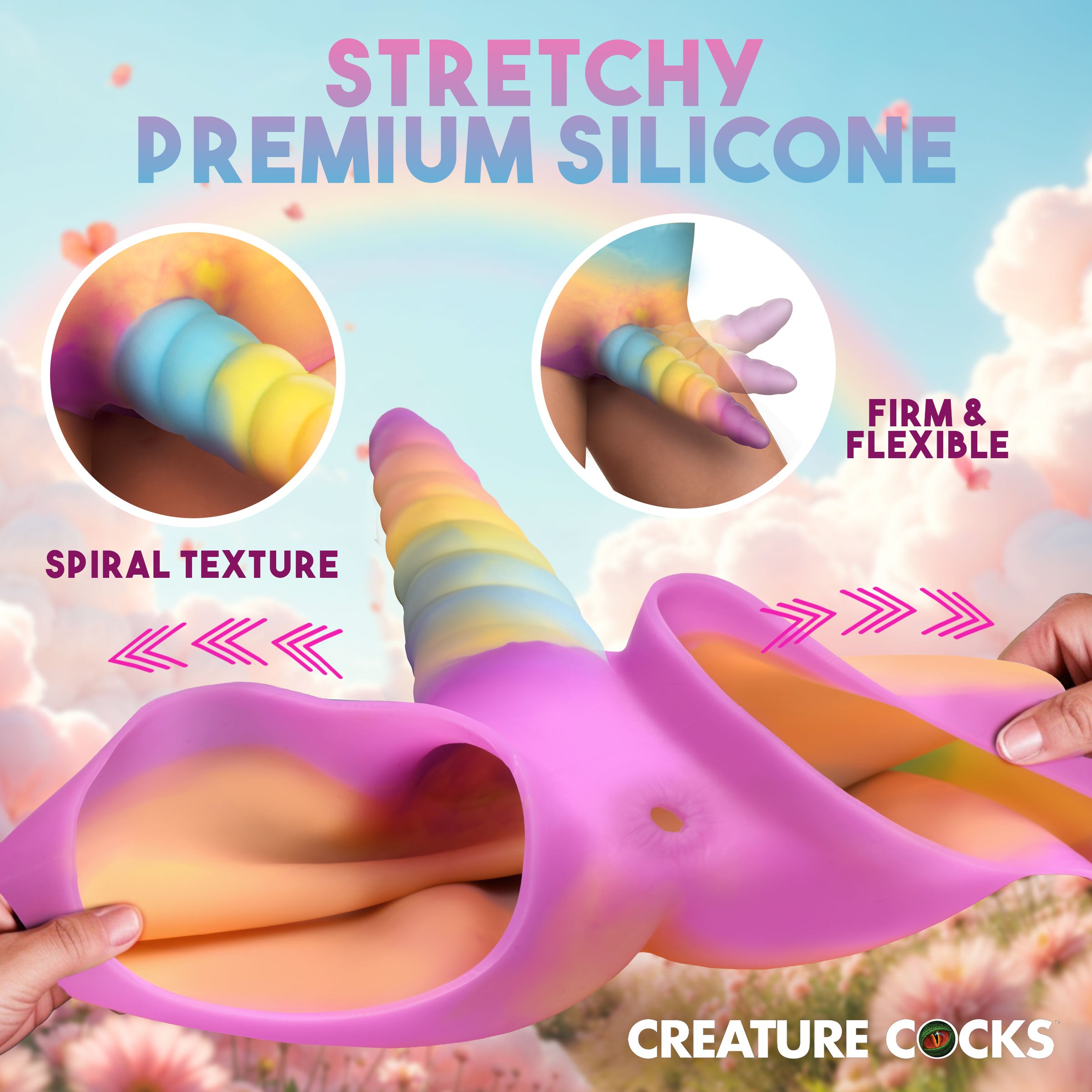 Creature Cocks Unicorn Silicone Strap-On Multi