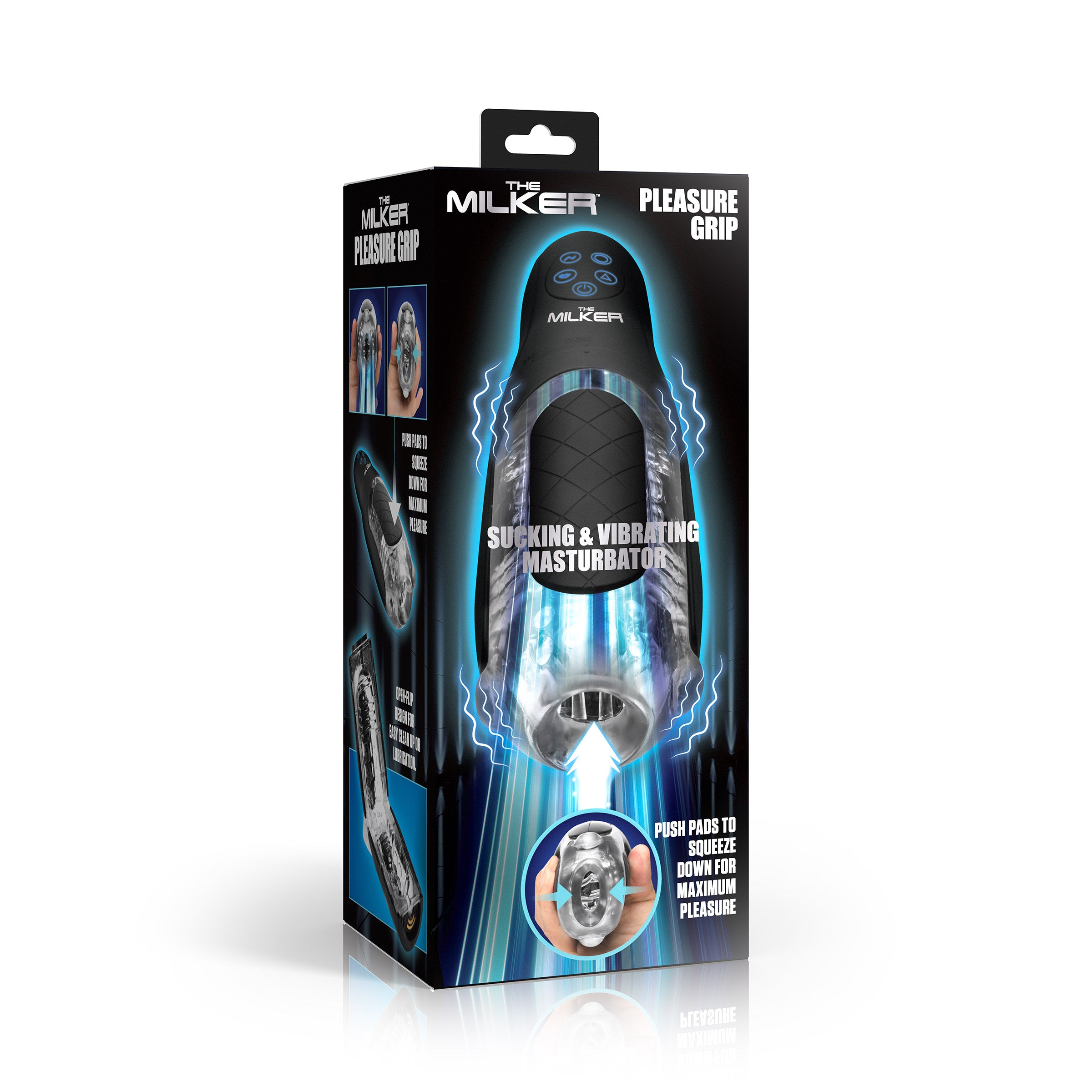 The Milker Pleasure Grip Sucking & Vibrating Masturbator Black