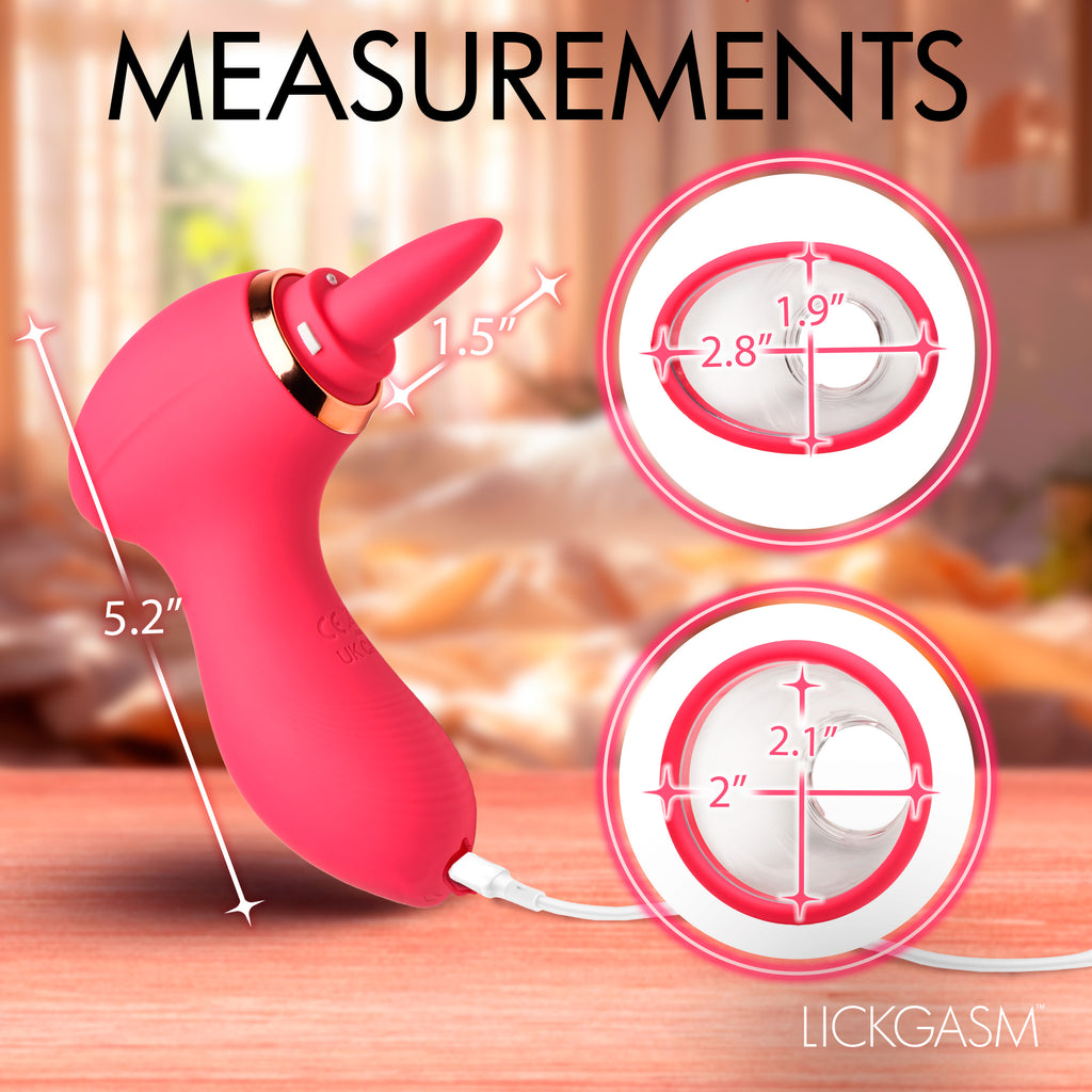 Lickgasm Plump Pleasure Licking & Sucking Clitoral Stimulator Pink