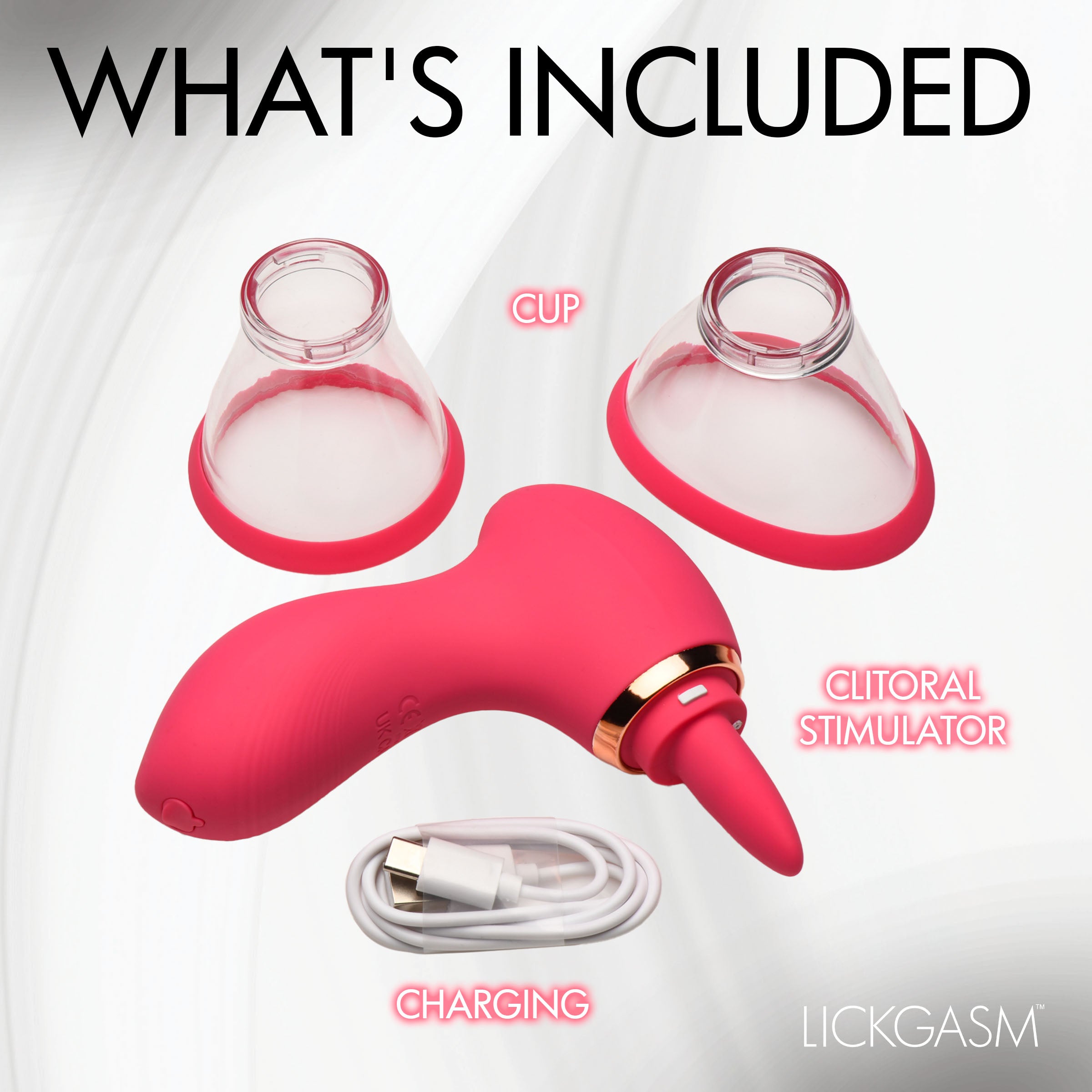Lickgasm Plump Pleasure Licking & Sucking Clitoral Stimulator Pink