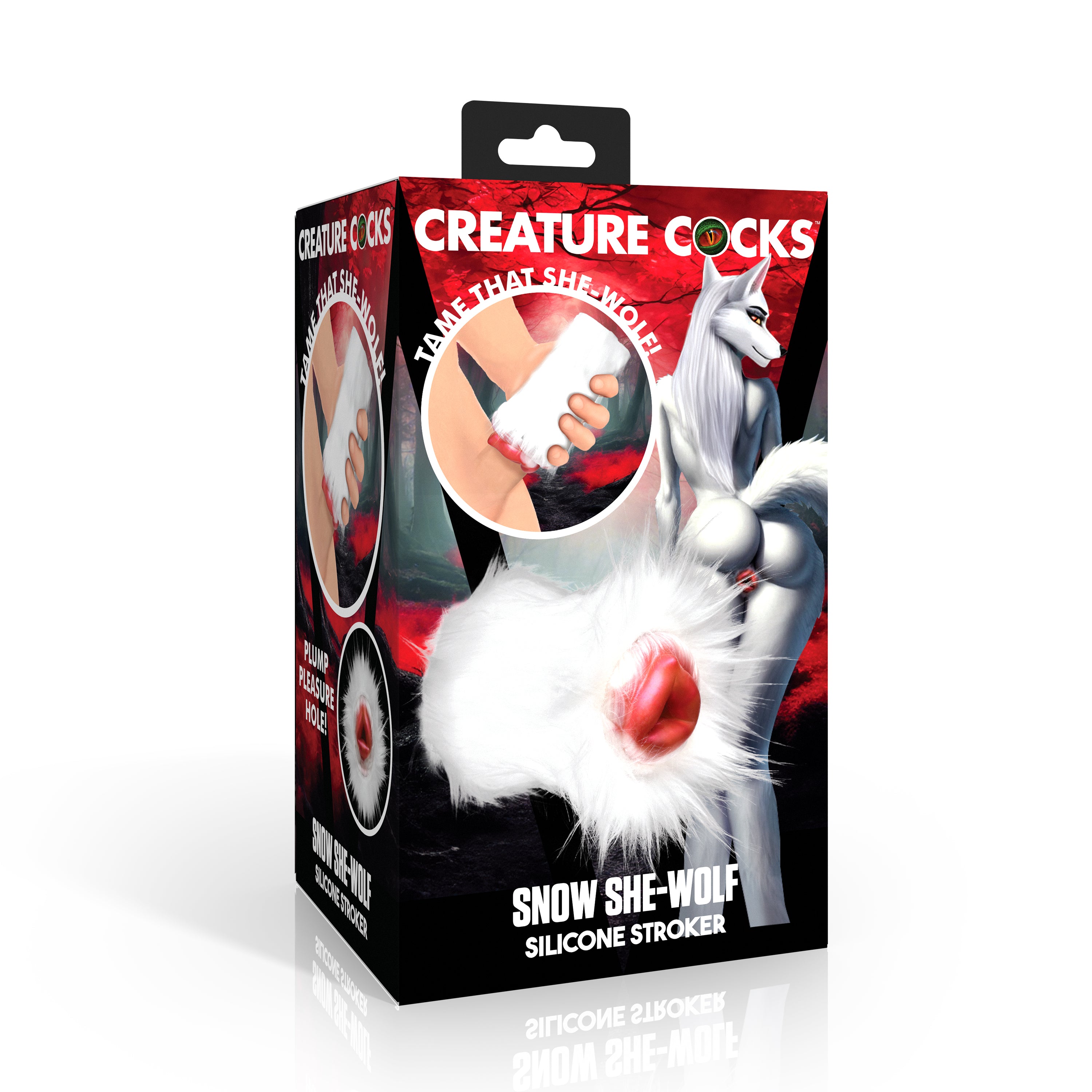 Creature Cocks Snow She-Wolf Silicone Stroker Multi