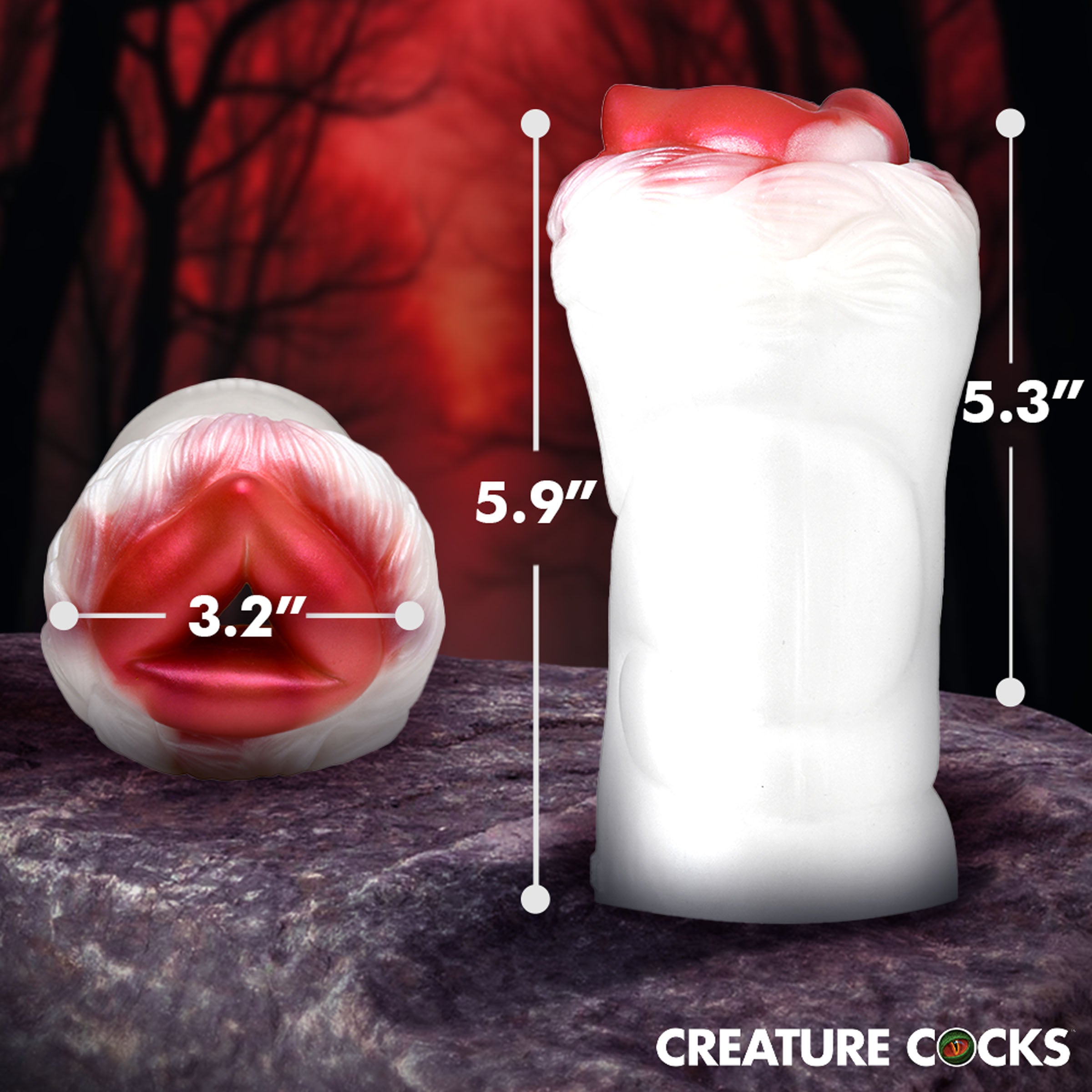 Creature Cocks Snow She-Wolf Silicone Stroker Multi