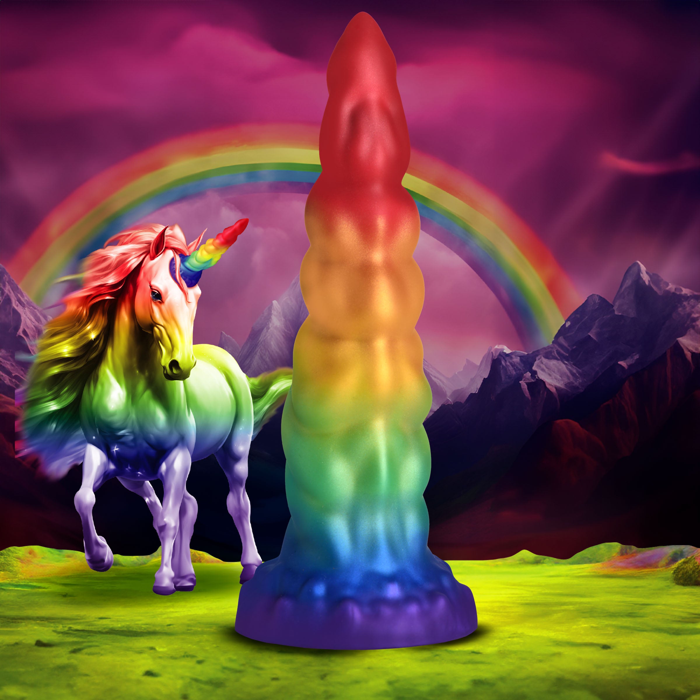 Creature Cocks Magic Rider Unicorn Silicone Dildo Multi
