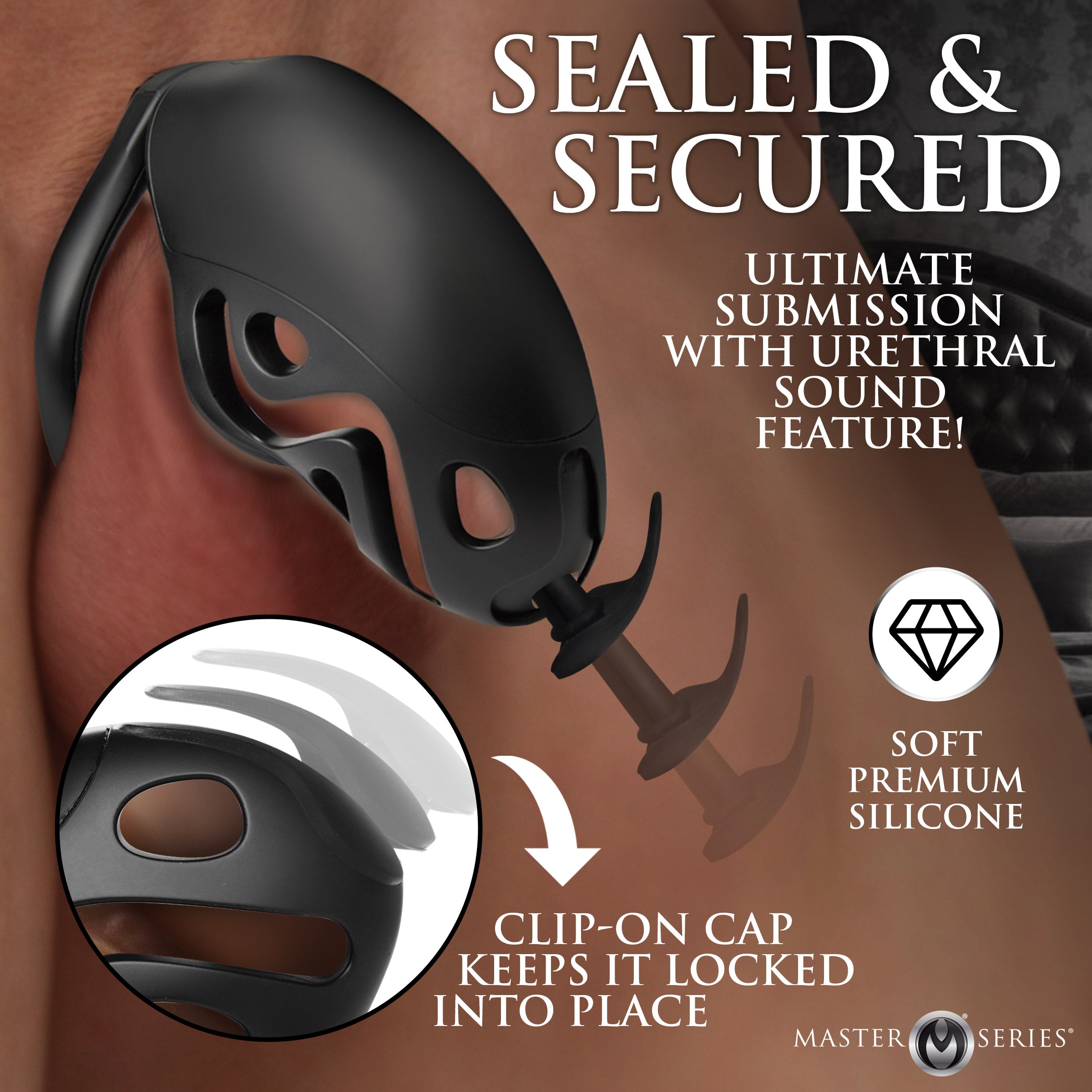 Master Series Captor Chastity Cage Black