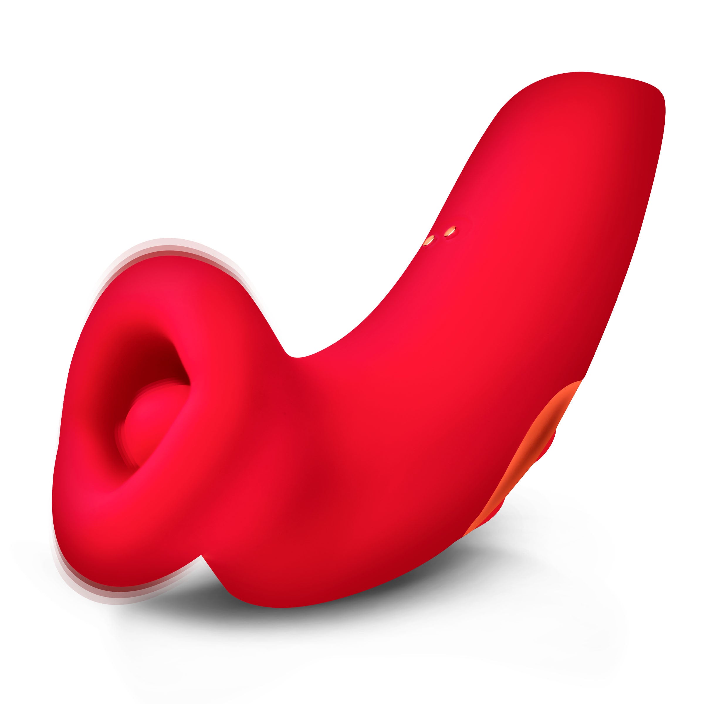 Lickgasm Plump Kiss Sucking and Vibrating Clitoral Stimulator Red